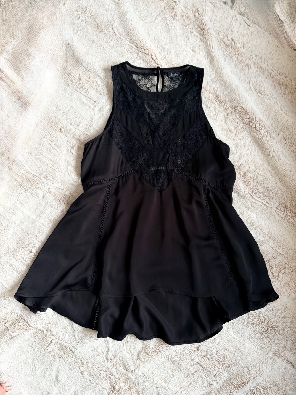 Bardot Lace Babydoll Top / Mini Dress | Coquette Indie Sleaze Romantic Goth Luxe